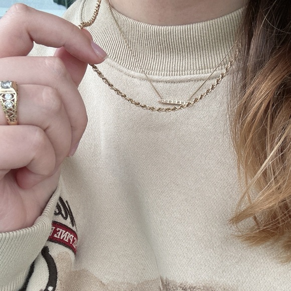 Vintage 14k gold rope chain necklace 20 inches - Picture 3 of 7